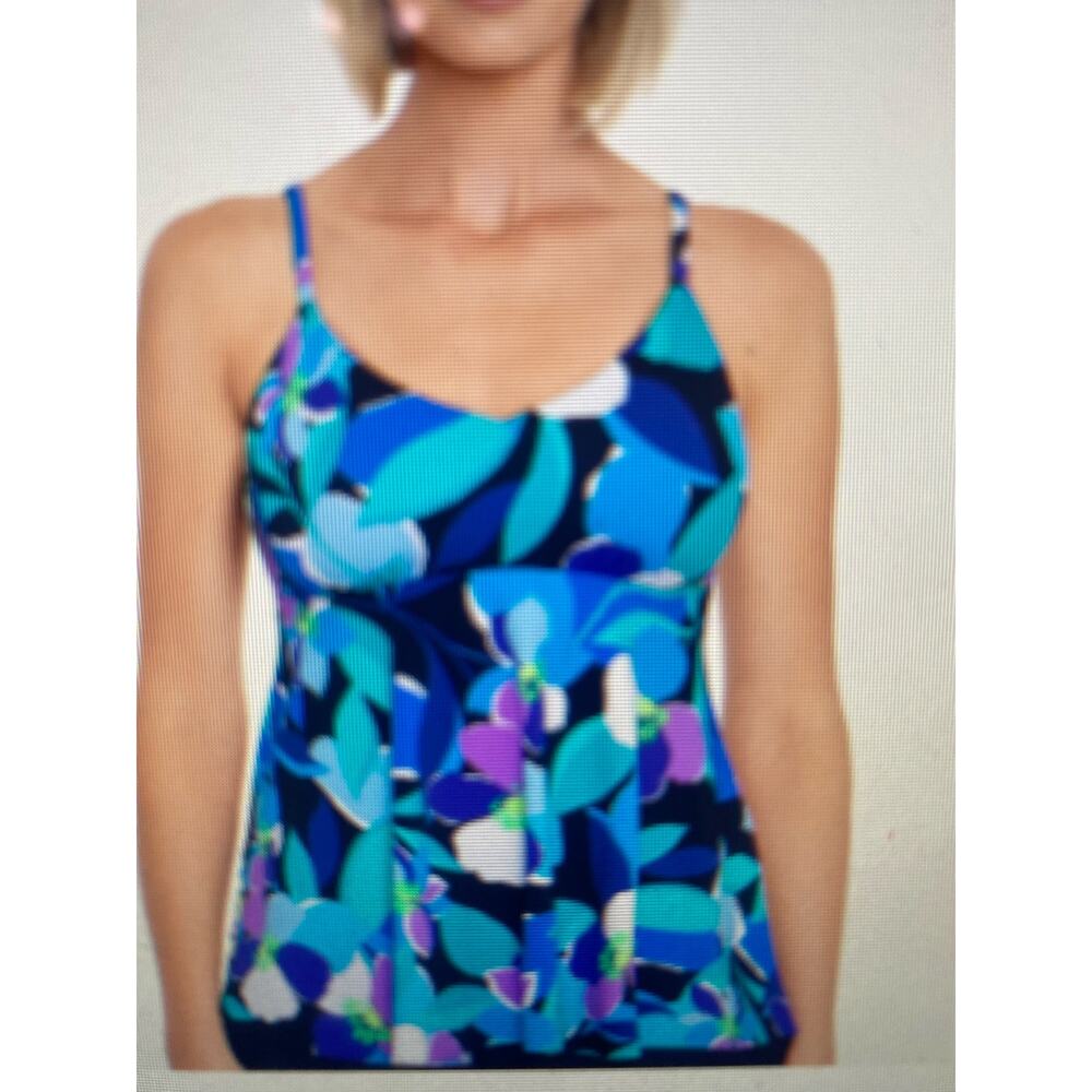 NWT Swim Solutions V-Neck tankini top 12